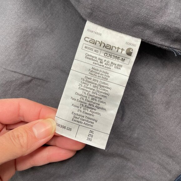 NWT Carhartt Rugged Flex Duck Detroit Jacket Relaxed Fit Mens Size 2XL Blue - Picture 8 of 12
